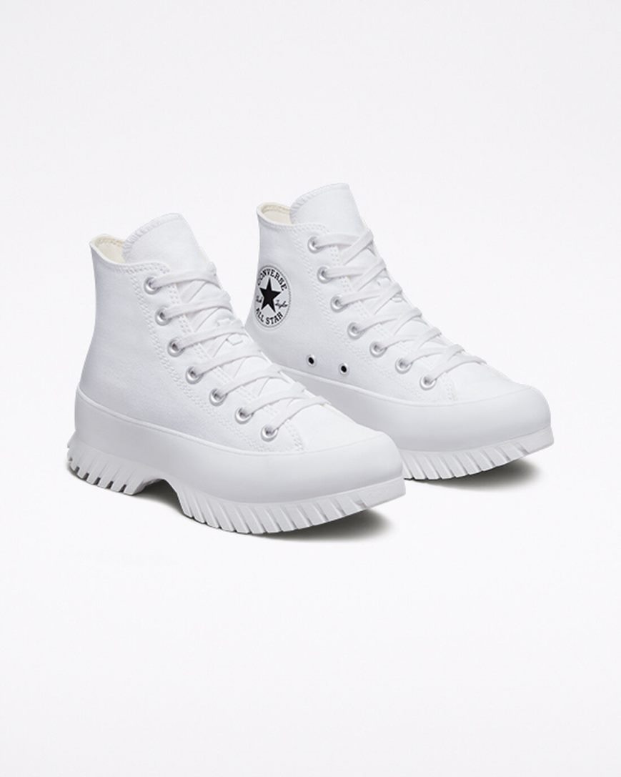 Tenisky Vysoke Converse Chuck Taylor All Star Lugged 2.0 Damske Biele Čierne | SK DPKQX6